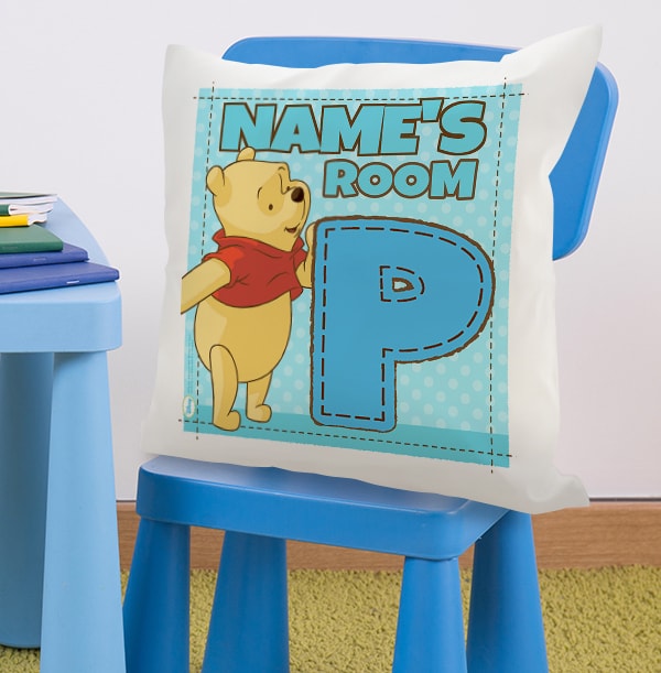 ZDISC P is for Pooh Bear Personalised Cushion - Winnie the Pooh