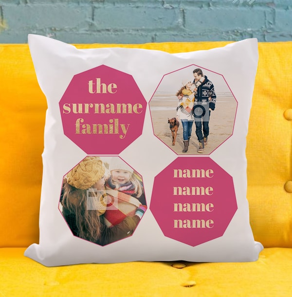 ZDISC Personalised Family Names Cushion