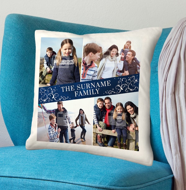 Family Multi Photo Cushion