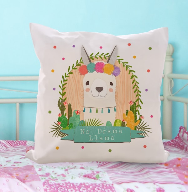 No Drama Llama Personalised Cushion