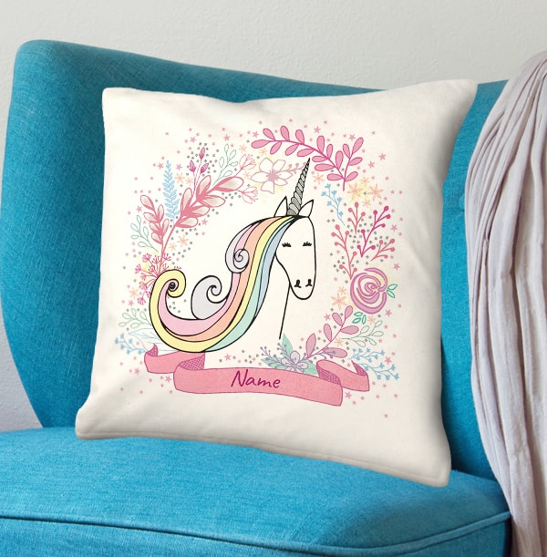 Unicorn Dreamland Personalised Cushion