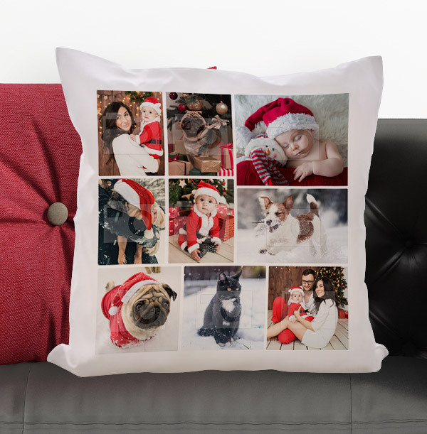 Christmas Multi Photo Personalised Cushion