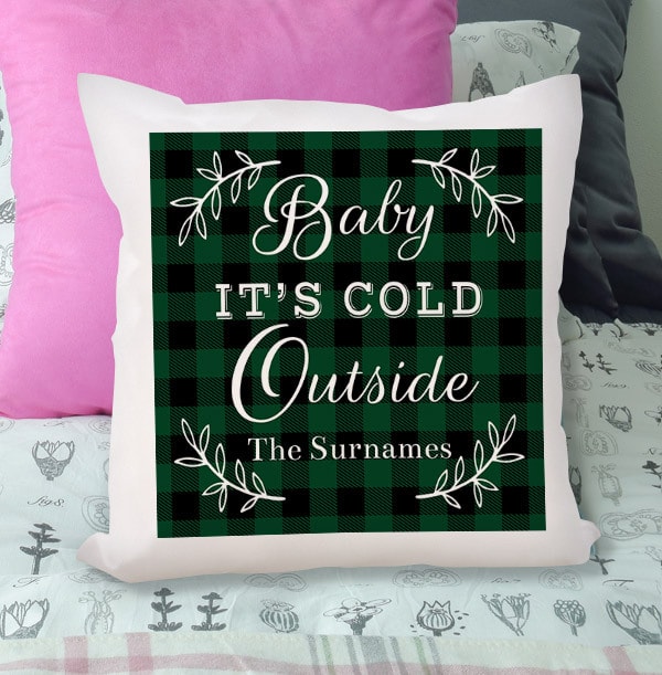 Baby It's Cold Outside Personalised Cushion