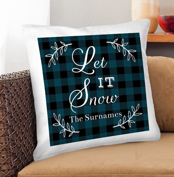 Let it Snow Personalised Cushion