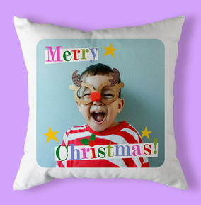 Merry Christmas Full Photo Cushion