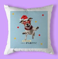 Tap to view Time To Party Christmas Dog Cushion