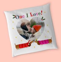 Tap to view One I Love Christmas Heart Photo Cushion