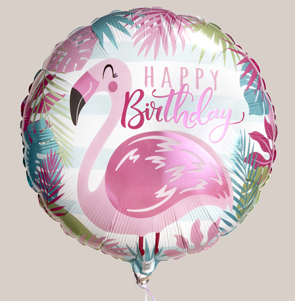 Happy Birthday Flamingo Balloon