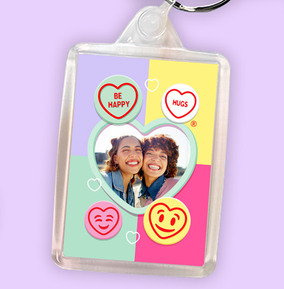 Swizzels Love Hearts Be Happy Keyring