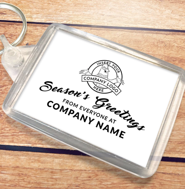 Company Logo and Text Keyring