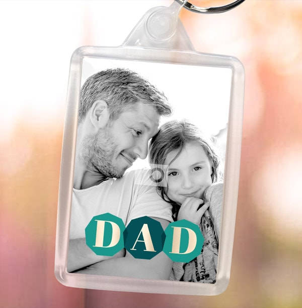 DAD Full Photo Keyring