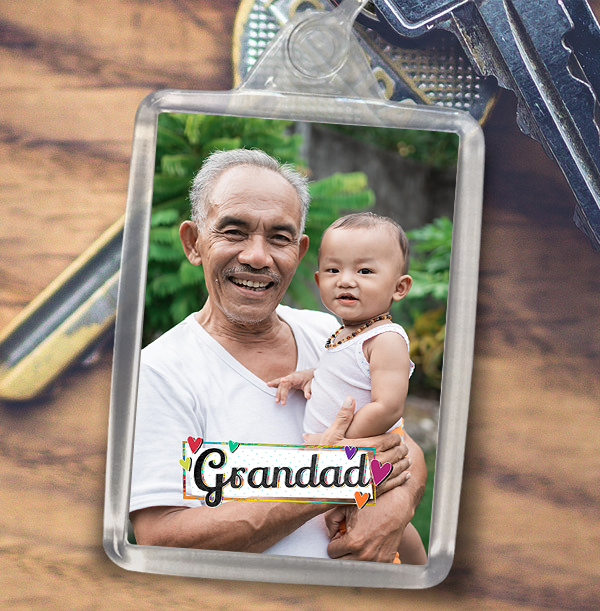 Grandad Photo Keyring