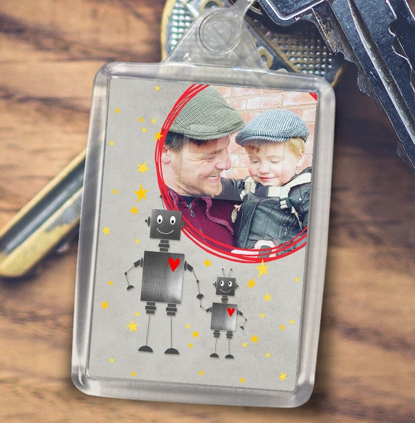 ZDISC Robot Themed Photo Keyring