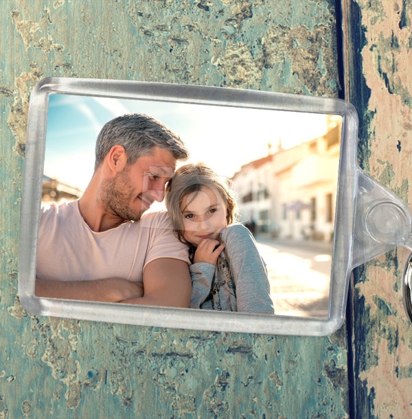 Dad Full Photo Keyring - Landscape