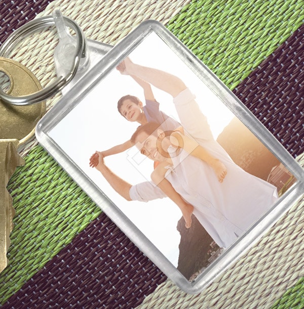 Dad Full Photo Keyring - Portrait