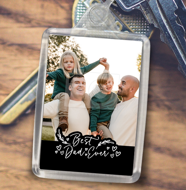 Best Dad Ever Photo Upload Keyring