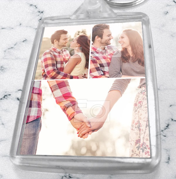 Keyring With 3 Photos - Portrait