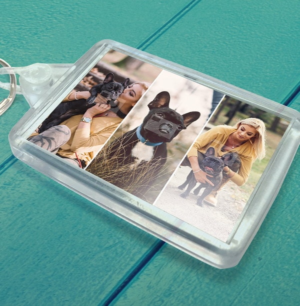 3 Photo Collage Keyring - Landscape