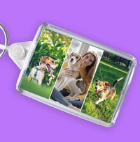 Tap to view 3 Photo Collage Keyring - Landscape