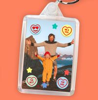 Tap to view Swizzels Love Hearts Top Dad Photo Personalised Keyring