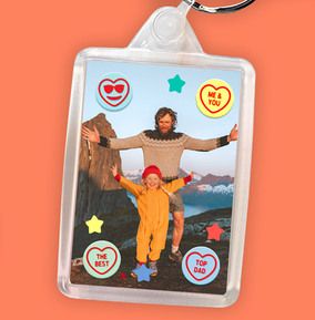 Photo of Swizzels Love Hearts Top Dad Photo Personalised Keyring