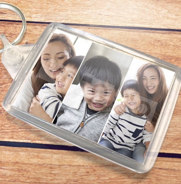 3 Photo Collage Keyring - Landscape