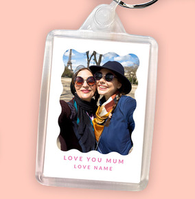 Love You Mum Personalised Photo Keyring
