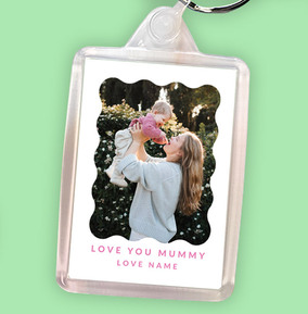 Love You Mummy Personalised Photo Keyring
