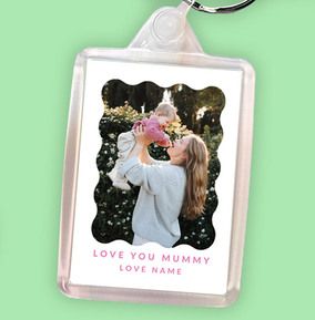 Photo of Love You Mummy Personalised Photo Keyring