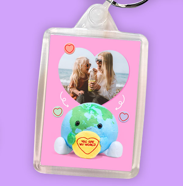 Swizzels Love Hearts My World Photo Keyring