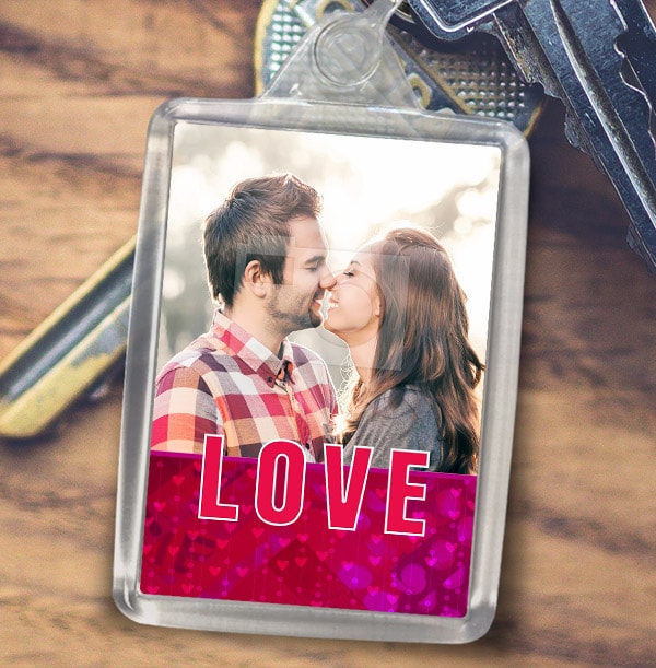 Love Themed Photo Keyring