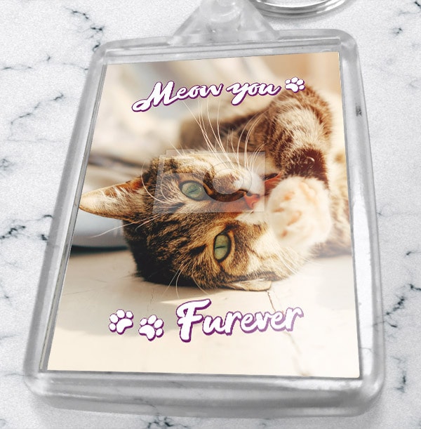 Meow You Furever Photo Keyring