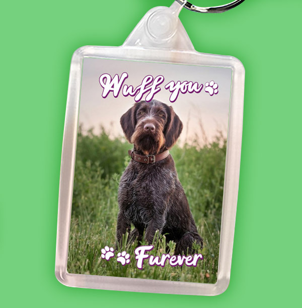 Wuff You Furever Photo Keyring