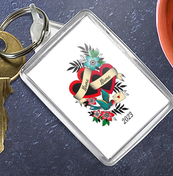 Tattoo Heart Keyring