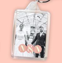 Tap to view Couple's Initials Photo Keyring