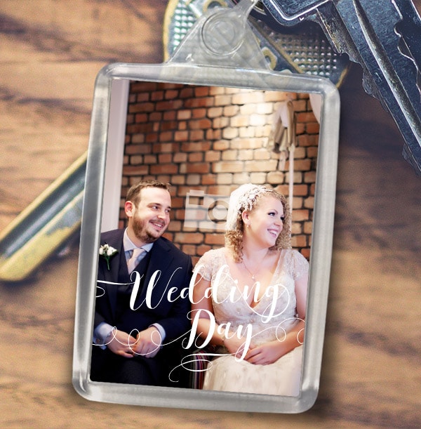 Wedding Day Photo Keyring