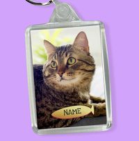 Tap to view Cat Photo & Name Keyring