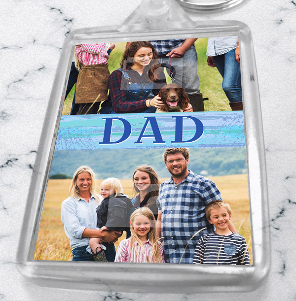 Dad Photo Collage Keyring