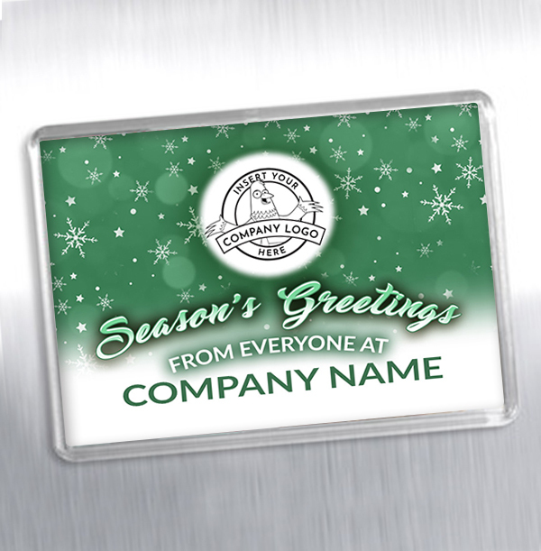 Company Christmas Logo Magnet - Green