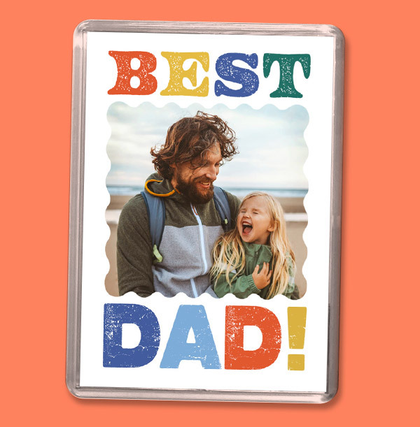 Best Dad Photo Personalised Magnet