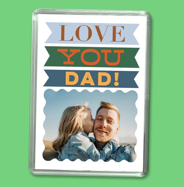 Photo of Love You Dad Photo Personalised Magnet