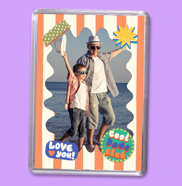 Cool Dad's Club Photo Personalised Magnet