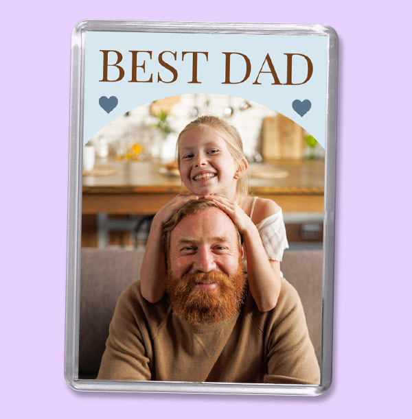 Best Dad Personalised Photo Magnet