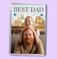 Tap to view Best Dad Personalised Photo Magnet