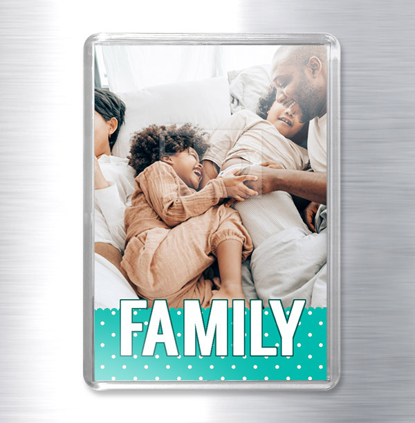 Family Photo Fridge Magnet - Portrait