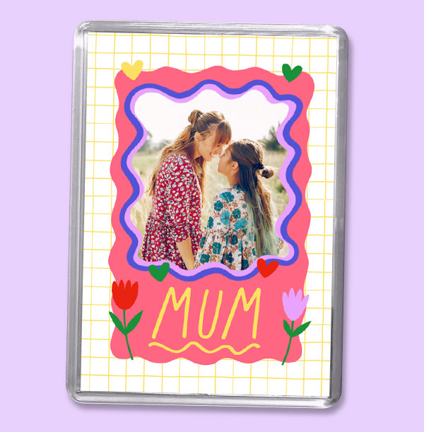 Mum Floral Photo Magnet