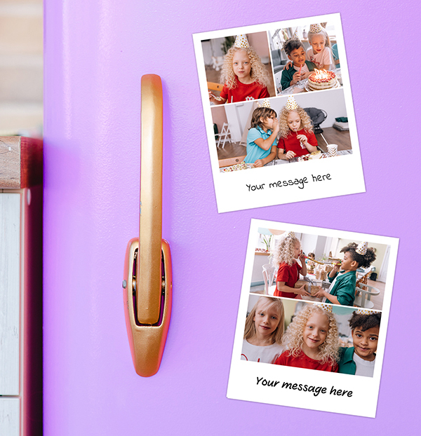 Multi Photo Retro Personalised Magnet