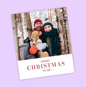 Photo of Personalised Christmas Retro Photo Magnet Letterpress