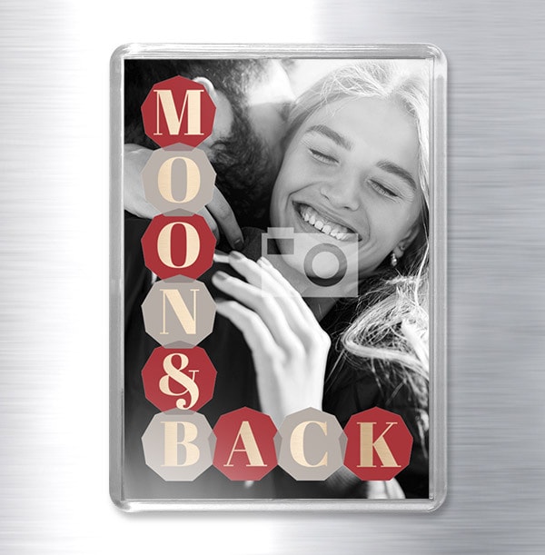 Moon & Back Photo Magnet