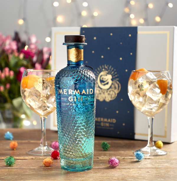 ZDISC Mermaid Gin 70cl and Glasses Gift Pack
